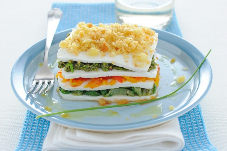 Millefoglie salata di verdure estive