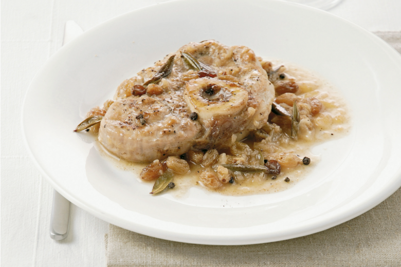 Ossibuchi di tacchino al passito e frutta secca