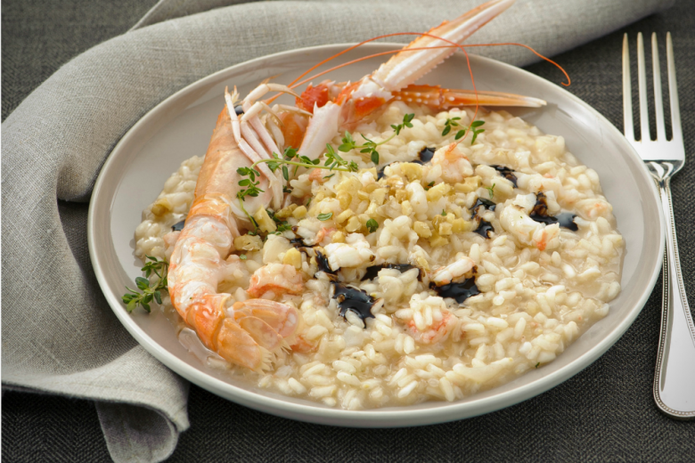 Risotto cremoso agli scampi