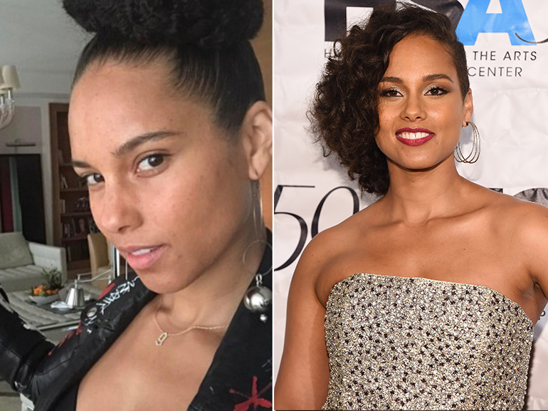 alicia keys con senza trucco