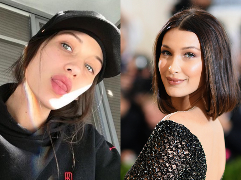 bella hadid con senza trucco