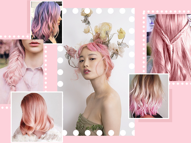 capelli rosa millennial pink collage_mobile