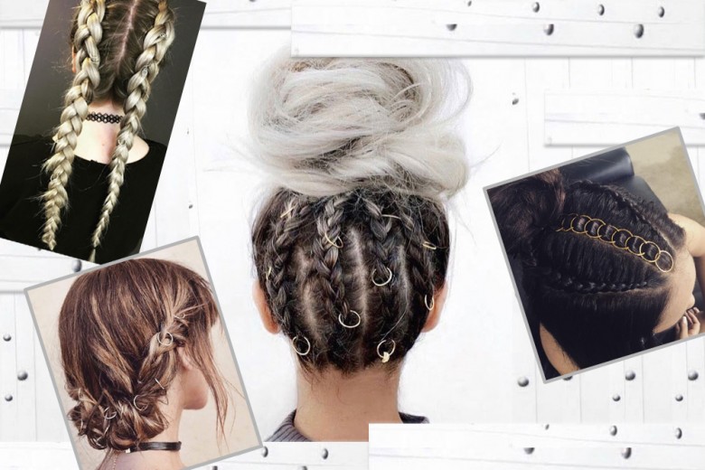 Hair piercing e pierced braids: il trend dei gioielli tra i capelli