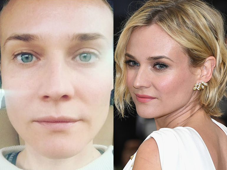 diane kruger con senza trucco