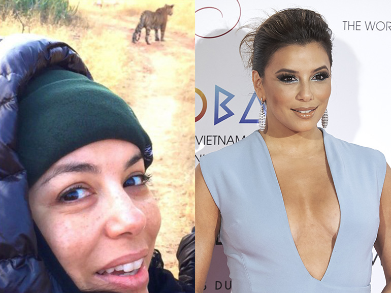 eva longoria con senza trucco