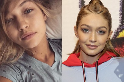 gigi hadid con senza trucco