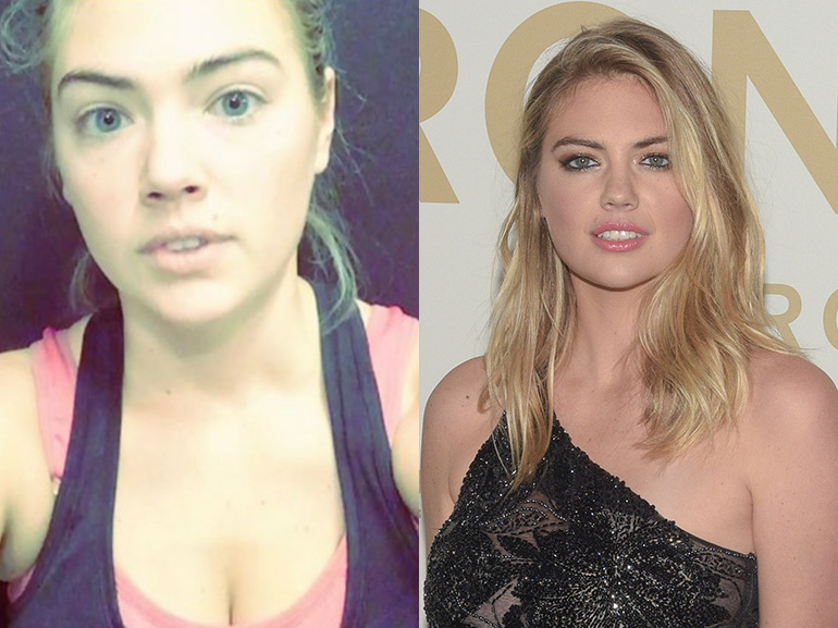 kate upton con senza trucco