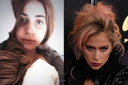 lady gaga con senza trucco