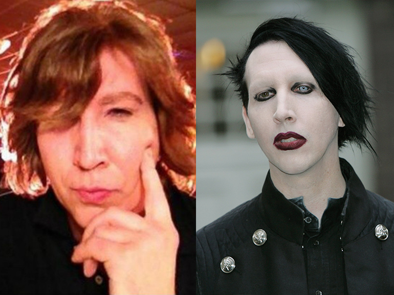 marylin manson con senza trucco