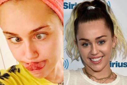 miley cyrus con senza trucco