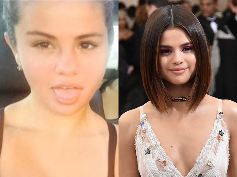 selena gomez con senza trucco