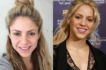 shakira con senza trucco