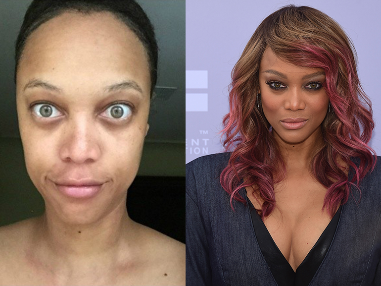 tyra banks con senza trucco