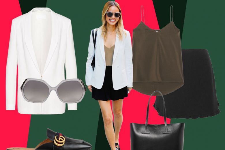 Jamie Chung: outfit chic con il blazer bianco