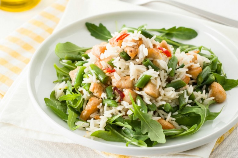 Insalata di riso e pollo