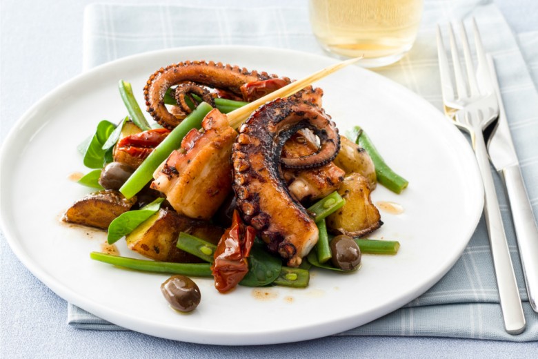Insalata tiepida di polpo, patate e fagiolini