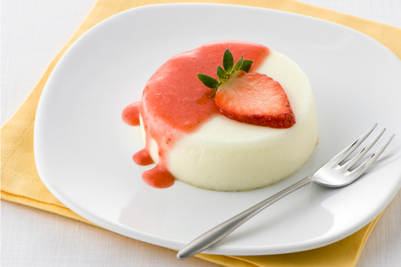 Panna cotta alle fragole
