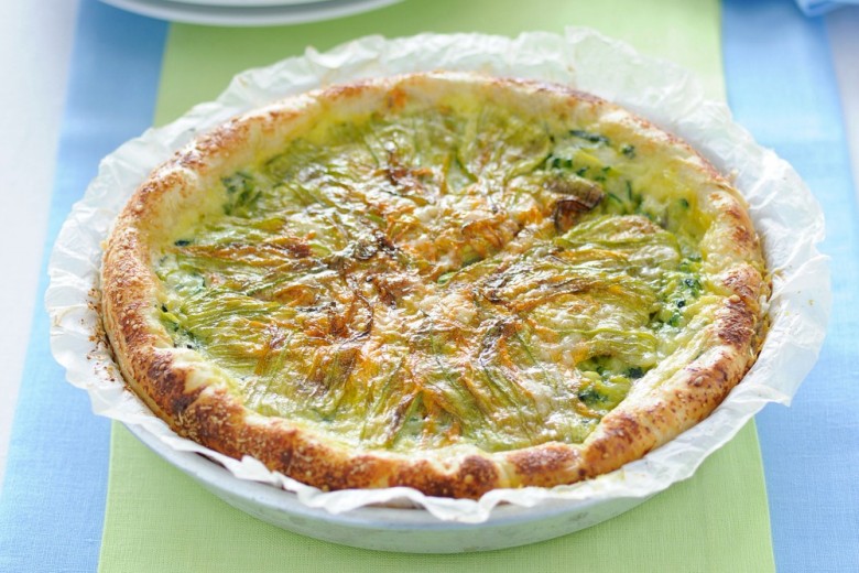 Quiche di zucchine e fiori di zucca