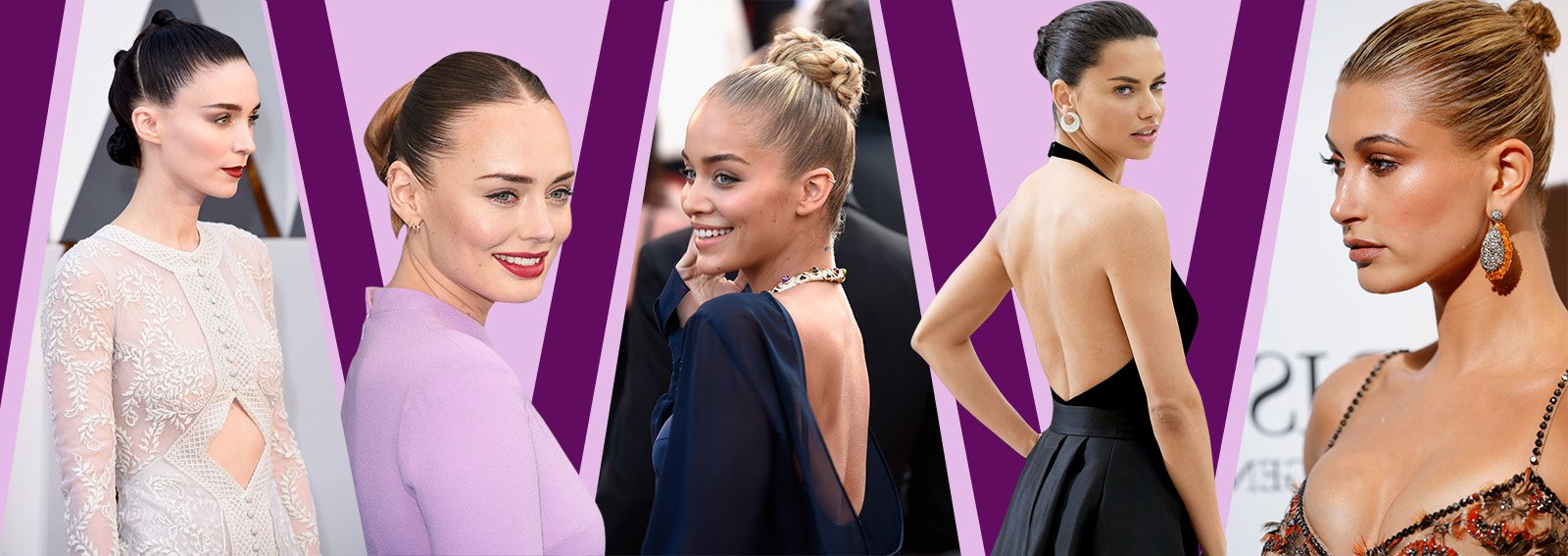 I raccolti sleek delle star: le acconciature dell'estate