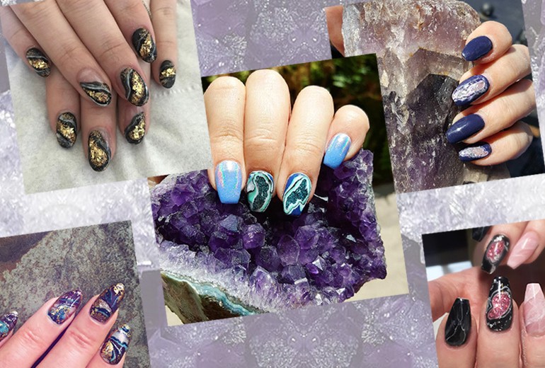 Geode Nails: il trend nail art che ricrea pietre preziose