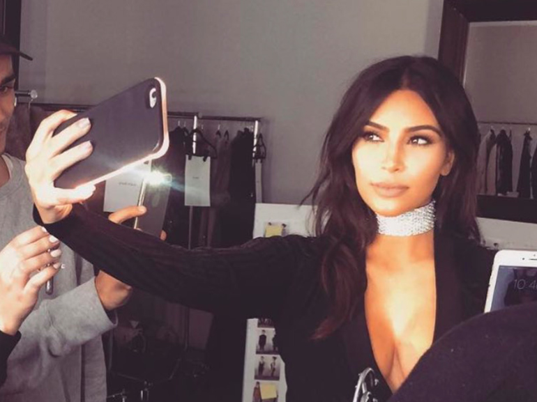 kim kardashian cover selfie