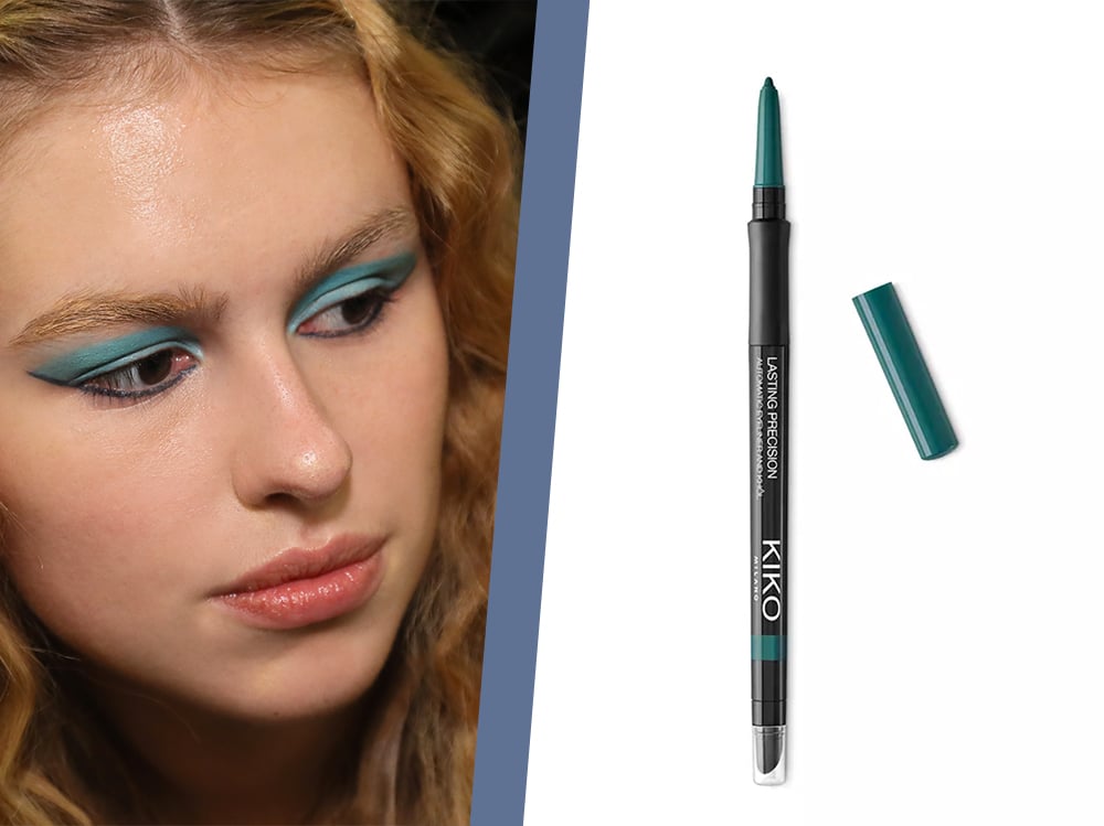 trucco eyeliner verde ottanio kiko