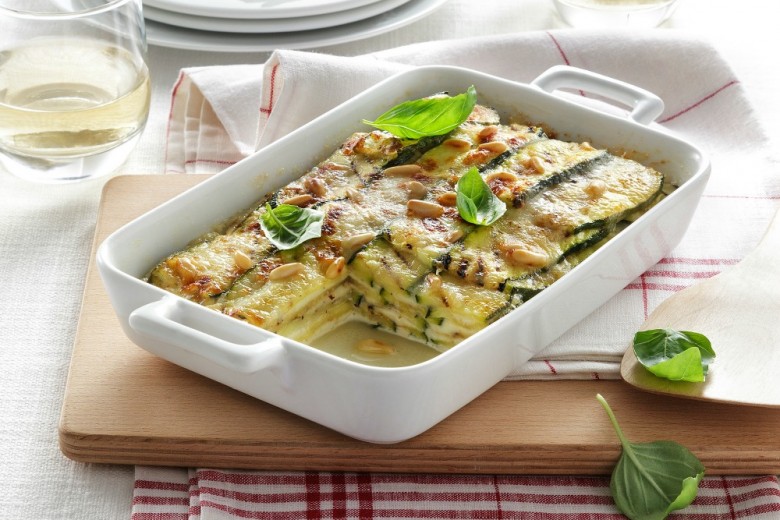 Parmigiana bianca di zucchine