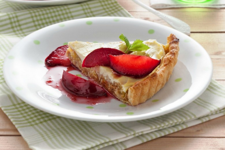 Torta di prugne e ricotta