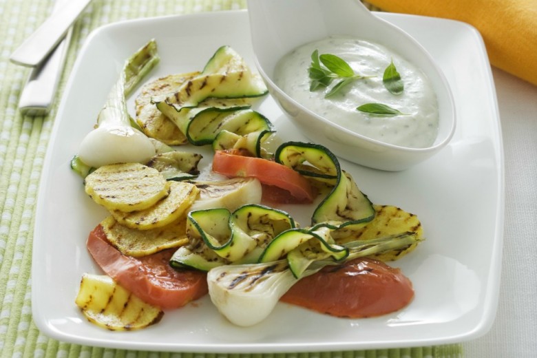 Verdure grigliate con salsa light