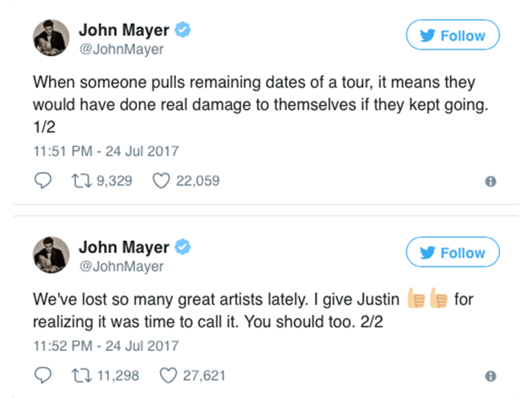 john mayer justin bieber