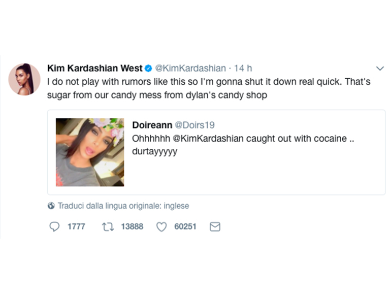 kim kardashian tweet cocaina