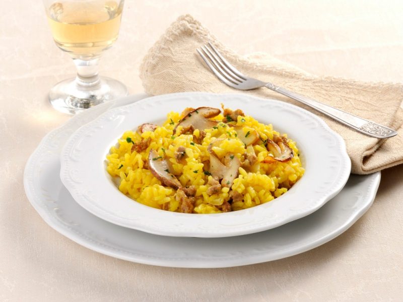 Risotto ai funghi e salsiccia