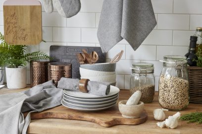 Primark Hygge Kitchen jars from €1 $1, plates, €3 $3.50, napkin holder, €2.50 $3