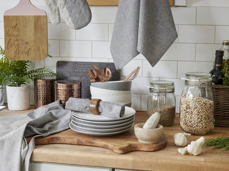 Primark Hygge Kitchen jars from €1 $1, plates, €3 $3.50, napkin holder, €2.50 $3