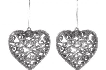 kimball-1376203-4pk hallow heart decorations silver, grade missing, wk 01, €2 $2.50