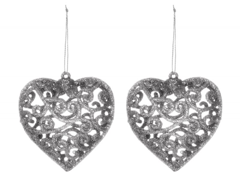kimball-1376203-4pk hallow heart decorations silver, grade missing, wk 01, €2 $2.50
