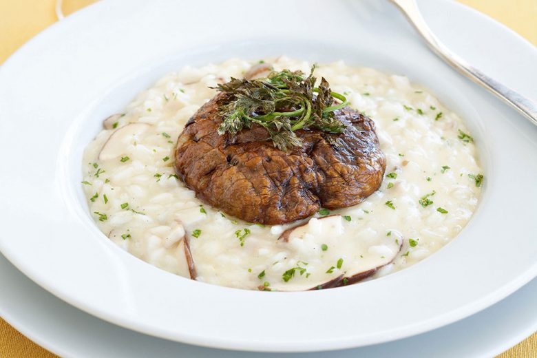 Risotto con topinambur e porcini