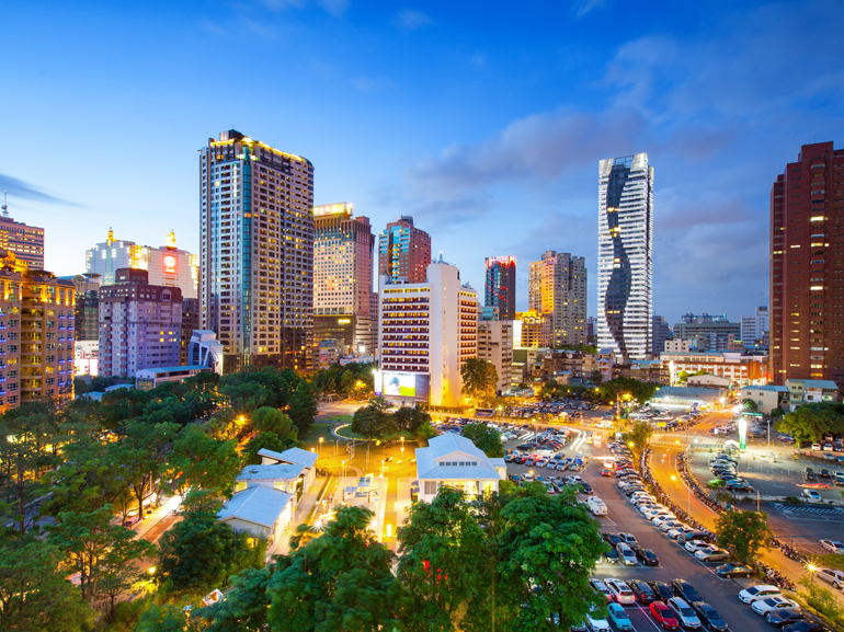 night scene of Taichung, Taiwan