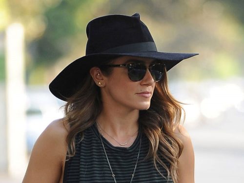 Faringoto Fedora - Cappello da donna in feltro di lana vintage da chiesa unisex a tesa larga, Blu marino, rosso., M