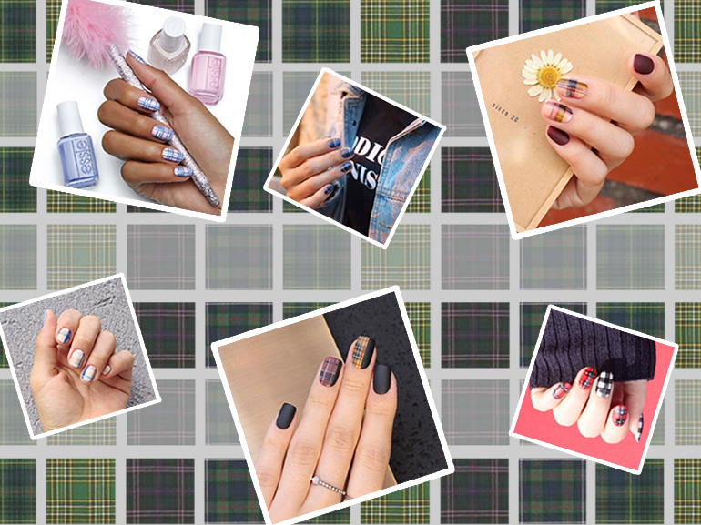 Tartan nail art: il check scozzese che fa tendenza