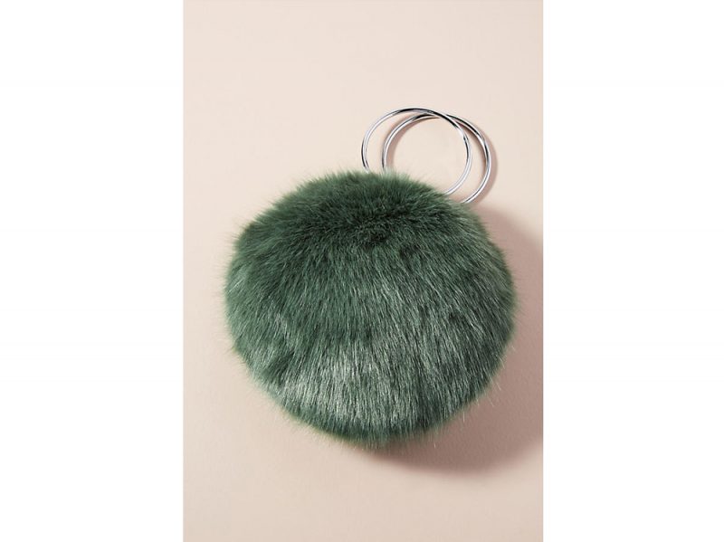 Borsa A Tracolla In Peluche Morbido A Forma Di Fiore – Pochette Ascellare In Finta Pelliccia Con Cerniera. Accessorio Donna In Nero E Bianco Per L'inverno, Perfetta Per Uscire O Fare Shopping.