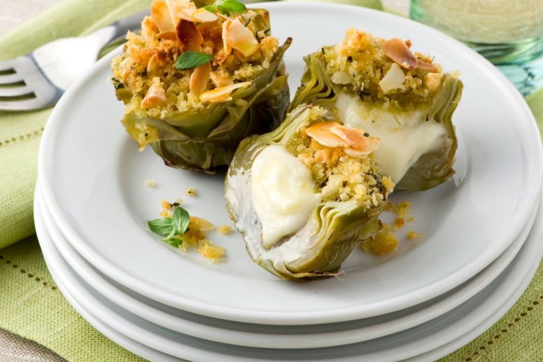 Carciofi ripieni di formaggio