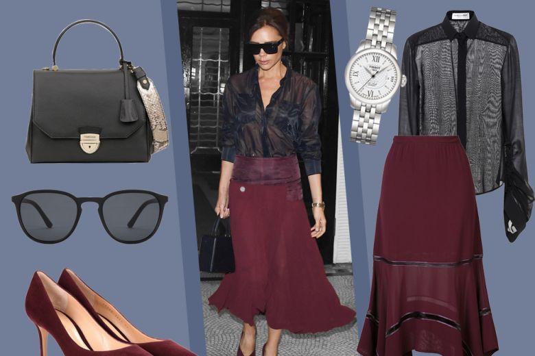 Il look di Victoria Beckham da copiare (anche) per le feste