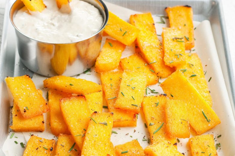 Polenta fritta con formaggio