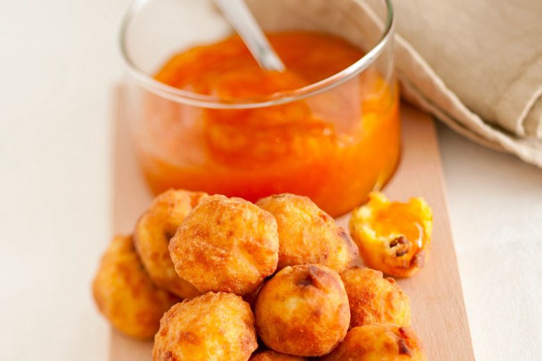 Polenta fritta dolce ripiena di confettura