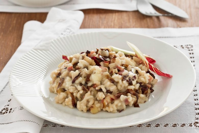 Risotto con radicchio e provola