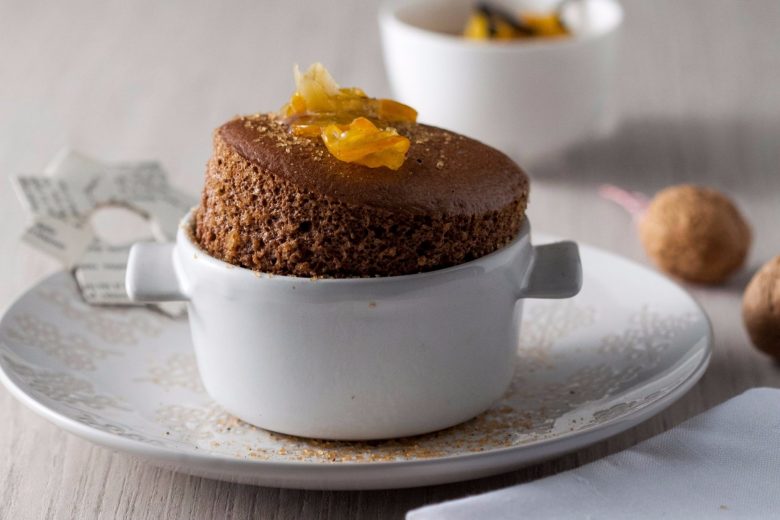 Soufflé al cioccolato e kumquat