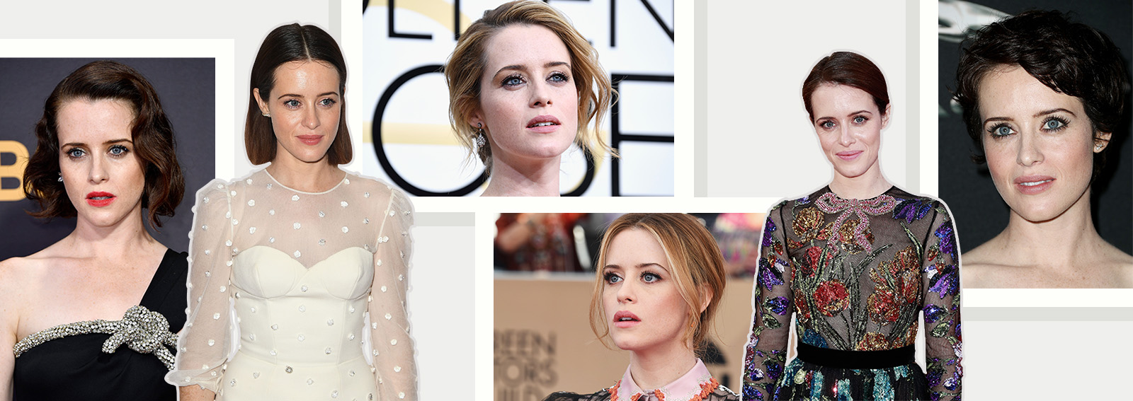 Claire Foy beauty look: trucco e capelli dell'attrice di The Crown