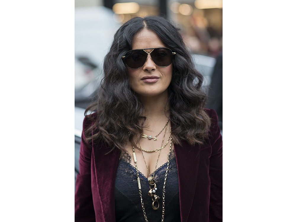 salma hayek tagli capelli parigi acconciature 2018