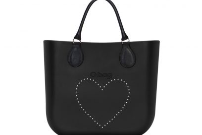 4. O bag nera cuore rivettato